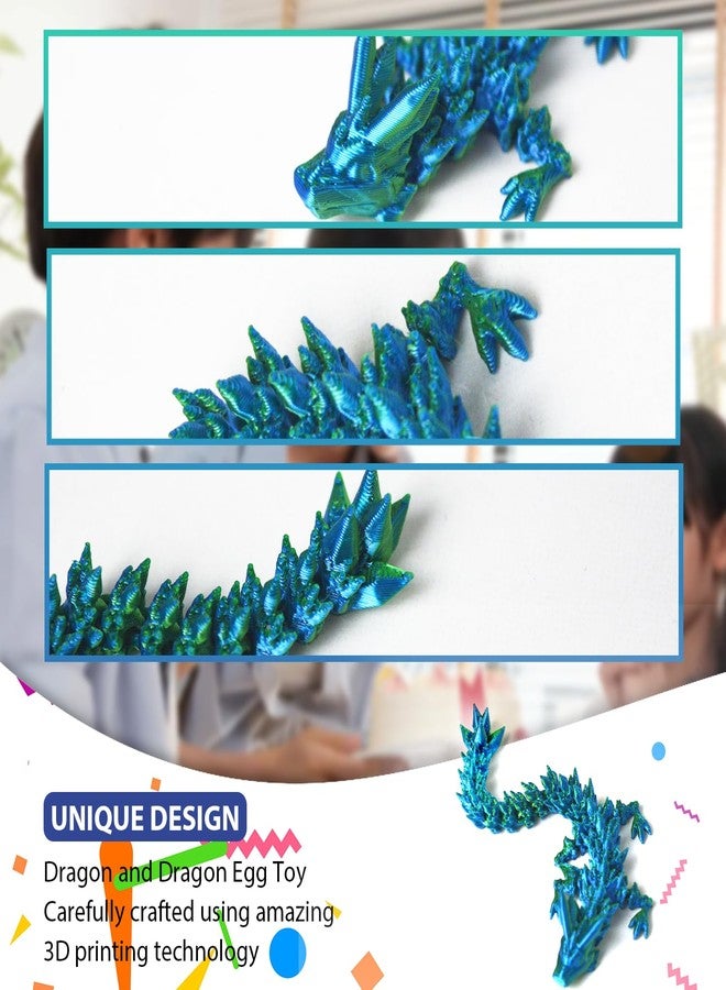 AUMEILLER 4PCS 3D Printed Dragon,Dragon Egg Fidget Toy,Christmas Stocking Stuffers for Kids - Image 3